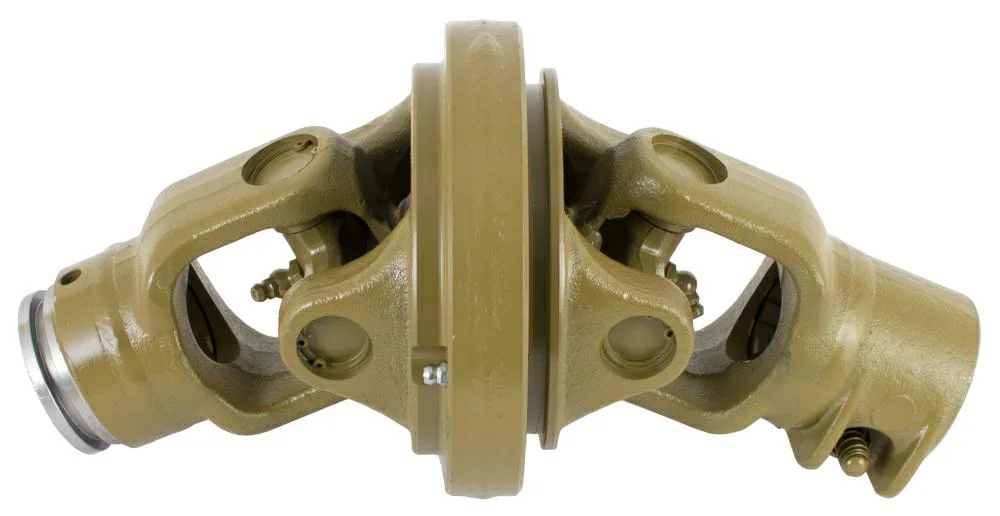 Przegub dwukrzyżakowy 23.8 x91 / 27x74.6 H=95 L=315 D=155,6 frezów 34.9mm (1 3/8"), cytryna 34,5(40)mm, pod ślizg 50 (seria W2380)