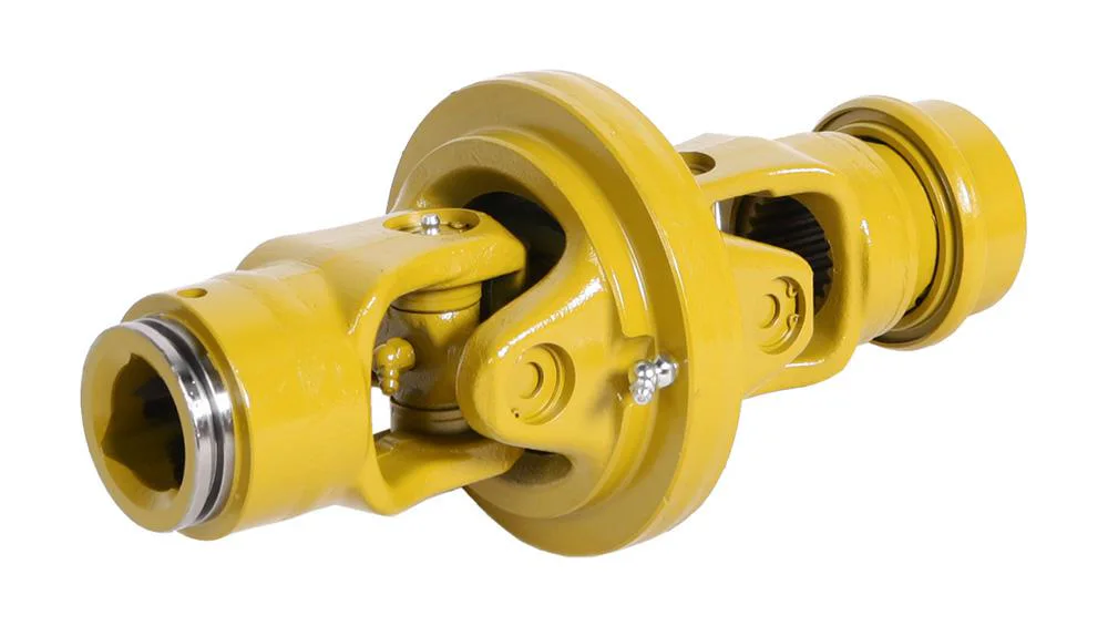 Przegub dwukrzyżakowy 27x94 / 32x76 H=115 L=350 D=165,20 frezów 44.4mm (1 3/4"), trójkąt 45mm, pod ślizg 60