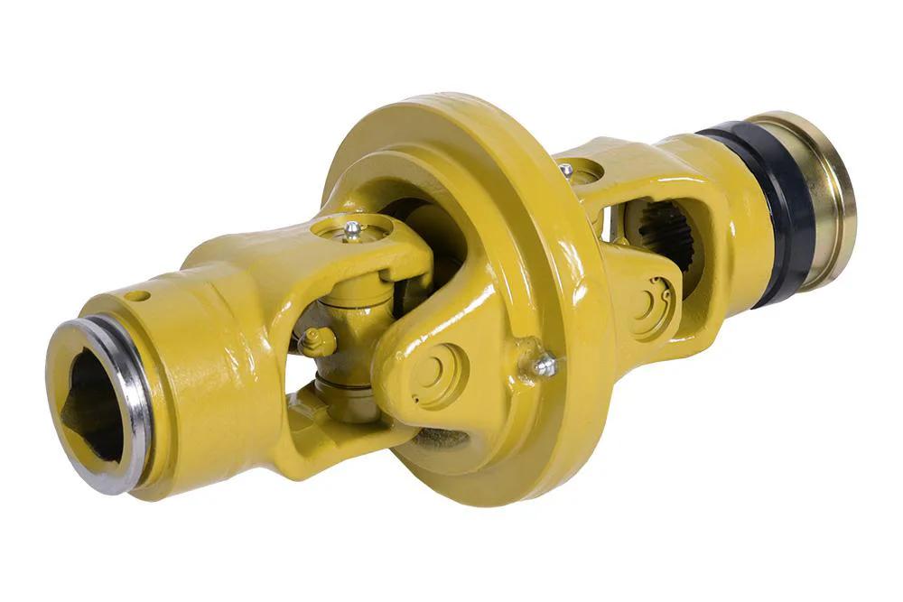 Przegub dwukrzyżakowy 27x94 / 32x76 H=105 L=360 D=165,21 frezów 34.9mm (1 3/8"), trójkąt 45mm, pod ślizg 60