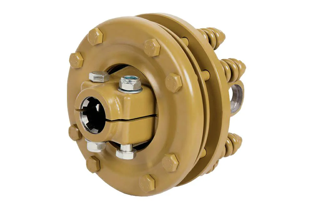 Sprzęgło cierne 30.2 X 80 Max 1500Nm D=180mm, 6 frezów 34.9mm (1 3/8") H-160mm, 4 tarcze cierne