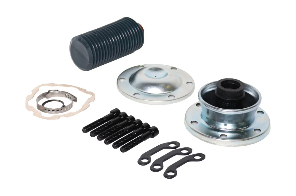 Osłona gumowa z blachą 100mm JEEP, ZESTAW, od reduktora, stożek, otw. 6x8mm (LBT1616-K)