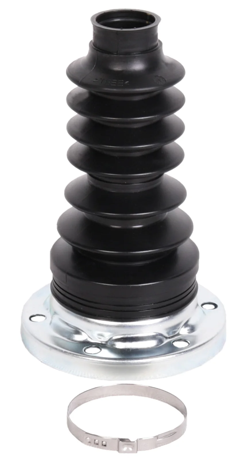 Osłona gumowa z blachą 100mm GM, A=100mm, B=24mm, harmonijka, CHEVROLET Captiva, Antara, Jeep Cherokee KJ, otw. 6x8mm