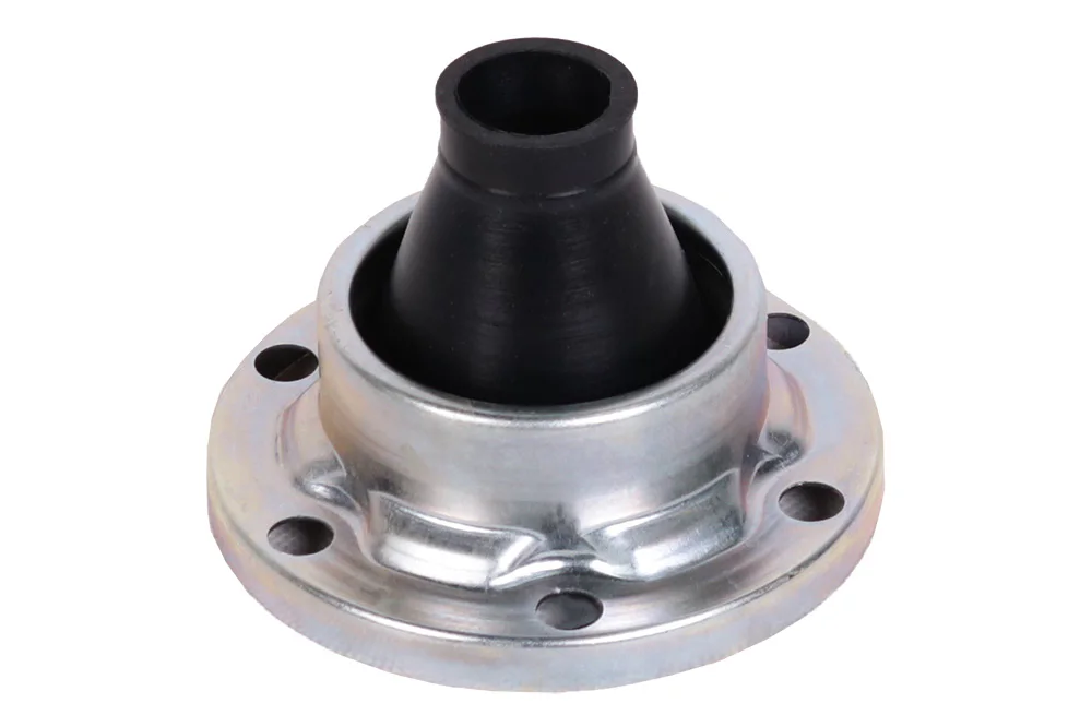 Osłona gumowa z blachą 108mm AUDI, A=108mm, B=25mm, VW, guma stożek, otw. 6x10mm