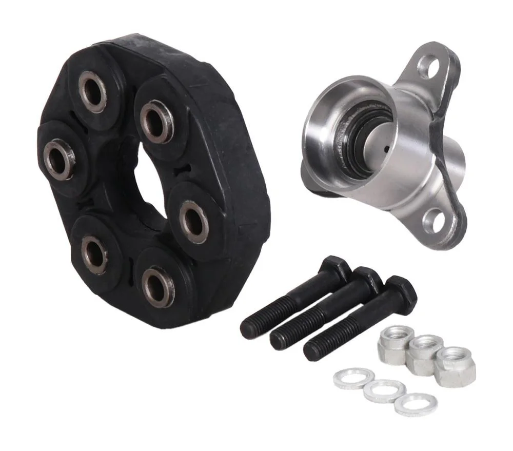 Flansza trójramienna przegubu gumowego + przegub gumowy 80mm Chrysler, otw. 6 x 10mm, h-46+25mm, rura 51.5mm, tulejka centrująca 16mm